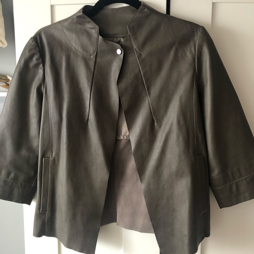 Light spring jacket in dark olive colour BRN no tags